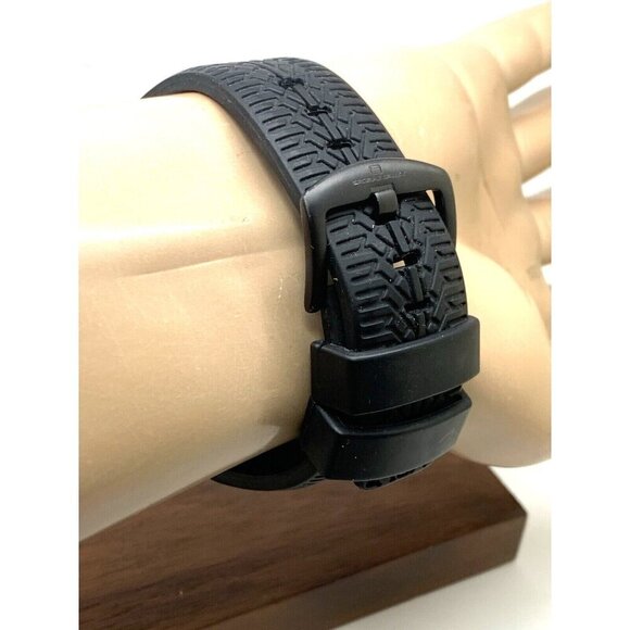 Oceanaut Men's Watch OC1121 Quartz Chronograph Gold Black Dial Rubber Band 47mm - Picture 10 of 14